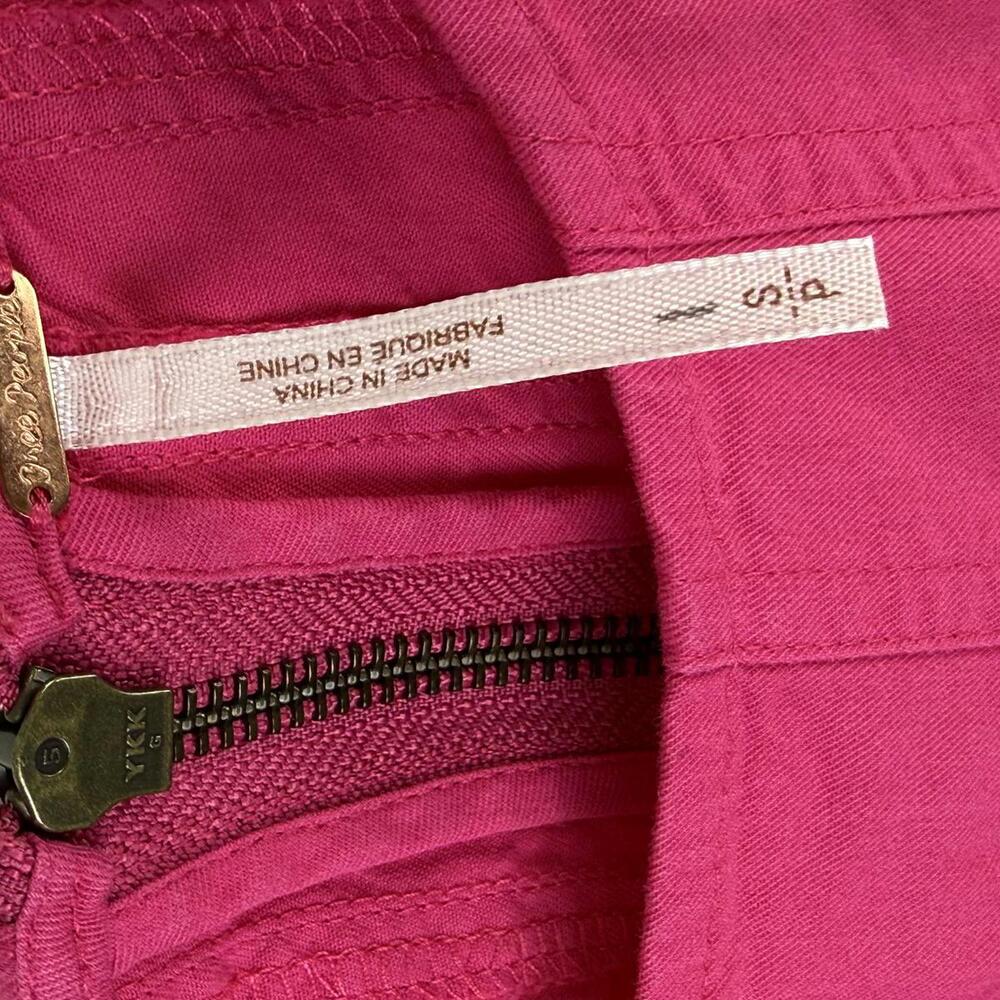 Free People Hot Pink Becca Style Zipper Back Mini Dress - Size - Small - Picture 7 of 8